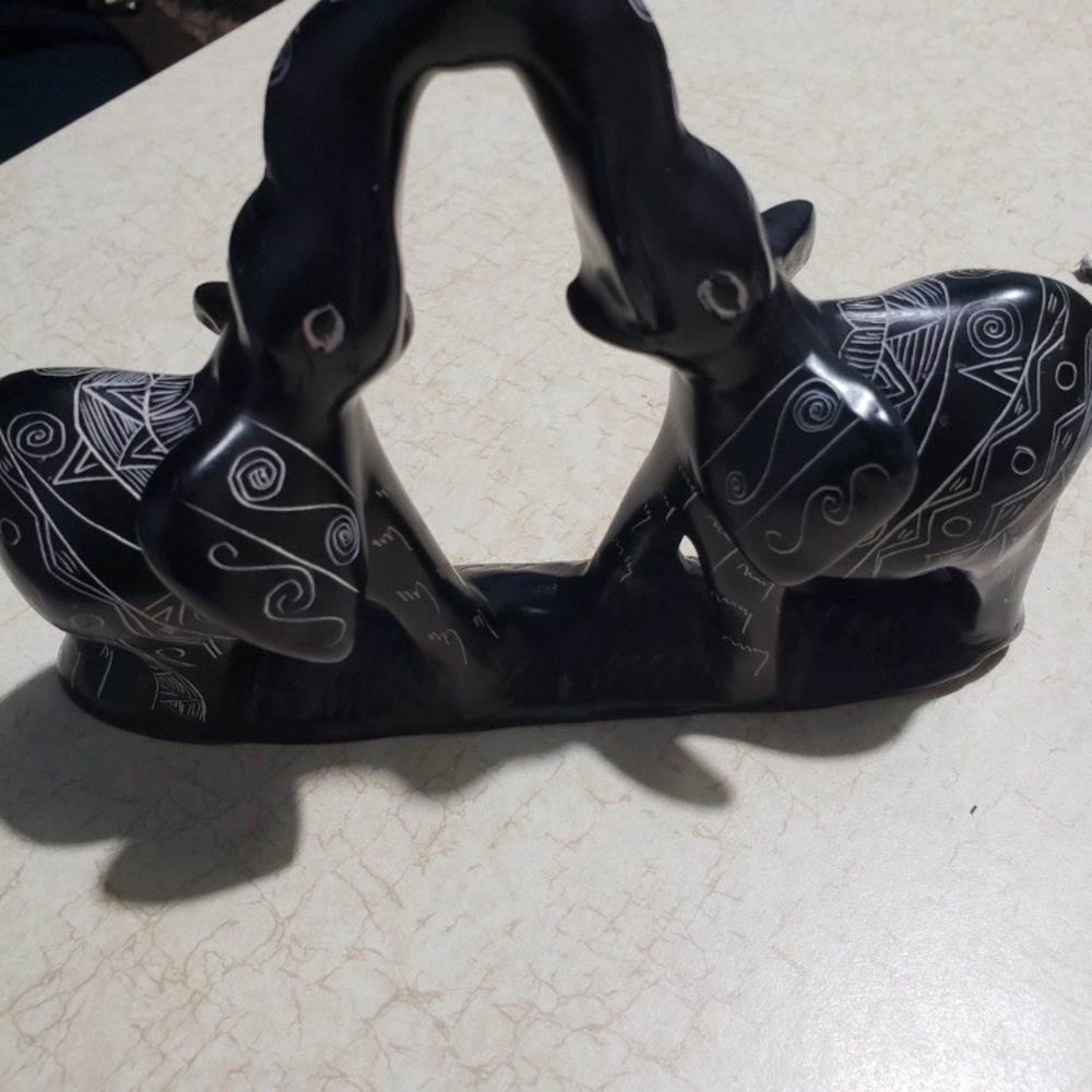 Black Elephant Figurine